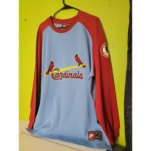 VTG ST. LOUIS CARDINALS Bob Gibson NIKE COOPERSTOWN LONG SLEEVE Jersey MLB XL